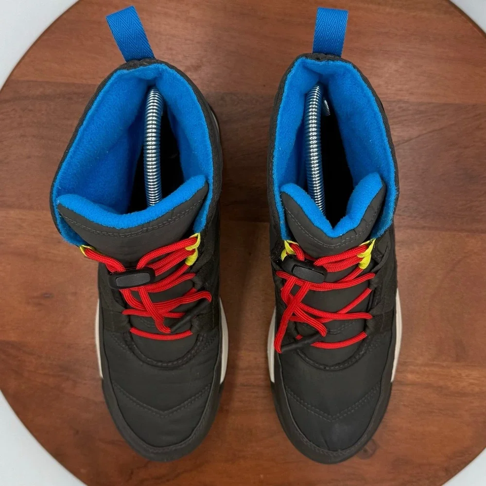 Sorel Whitney II Youth Waterproof‎ Winter Snow Boots Size 5 Black Blue Insulated